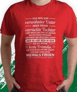 t shirt red happy papa bester papa und tochter pampering father NhMK7