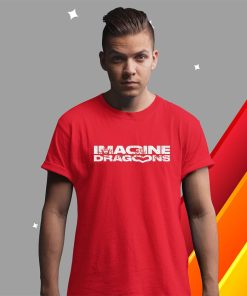 t shirt red imagine dragons exclusive warp hands black bPiku