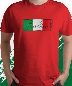 t shirt red italy flag band badge party VQ3LV