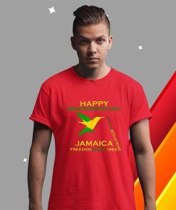 t shirt red jamaica 60th anniversary independence day 2022 mkkru