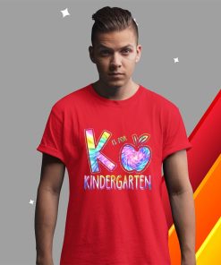 t shirt red k is for kindergarten teacher tie dye back to school kinder mRcNJ