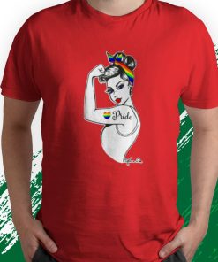 t shirt red lgbt girl power heart lgbt flag lgbt pride month gay pride Pp9o7