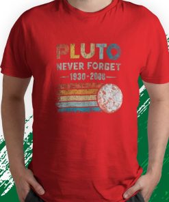 t shirt red never forget pluto shirt vintage retro funny space science wYHV1
