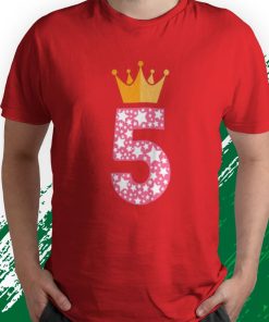 t shirt red niC3B1os 5 aC3B1os cumpleaC3B1os niC3B1o niC3B1a regalo deco divertido 2015 camiseta m3vQW