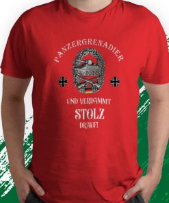t shirt red panzergrenadier uniform army grenadier tank earth pig 5cMYL