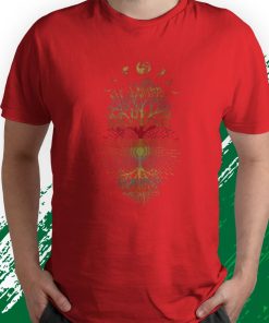 t shirt red phases of the moon retro 60s 70s vibe tree of life L3oIQ