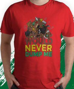 t shirt red recycling truck garbage truck dump dumpster trash TPVGf