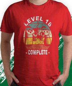 t shirt red regalo de cumpleaC3B1os nC3BAmero birthday level 18 complete camiseta QHQyW