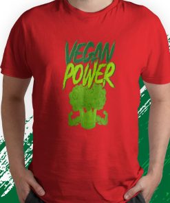 t shirt red regalo de salud veganismo camiseta L8JXE