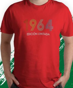 t shirt red retro 58 aC3B1os nacido en 1964 ediciC3B3n limitada 58 cumpleaC3B1os camiseta mWrNP