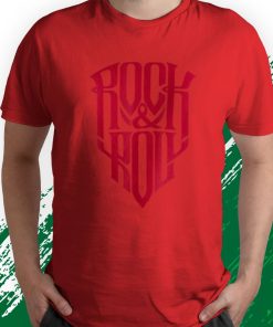 t shirt red rock 26 roll music graphic design HCehB