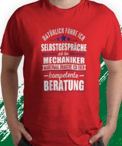 t shirt red saying mechanic kompetente beratung screws NHdm6