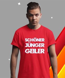 t shirt red schC3B6ner jC3BCnger geiler2C mallorca malle party glitch m87Z3