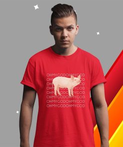 t shirt red shane dawson oh my god pig sWUf7