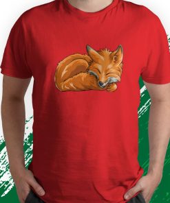 t shirt red sleeping fox animal funny woodland creature JylLd