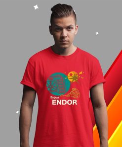 t shirt red star wars enjoy endor 72WNn