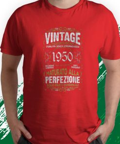 t shirt red vintage 1950 72 anni regalo 72C2B0 compleanno uomo donna maglietta 57FJL