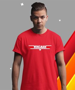 t shirt red wingman logo YmyDn