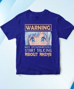 t shirt royal advertencia puede comenzar espontC3A1neamente a hablar de anime divertido camiseta hy8KV