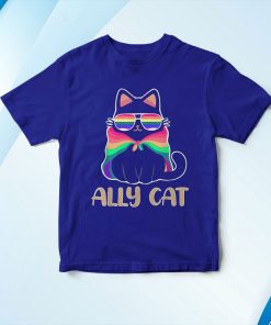 t shirt royal ally cat lgbt gay rainbow pride flag mf5Ja