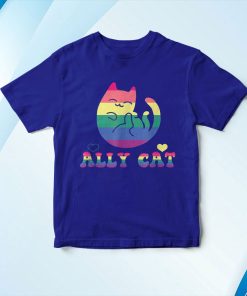 t shirt royal allycat lgbt pride month cat with ally pride rainbows UyH3U