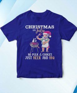 t shirt royal christmas in july no milk and cookies just beer and bbq z8ved