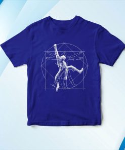 t shirt royal homme vitruvien grimpeur de blocs VcGwh