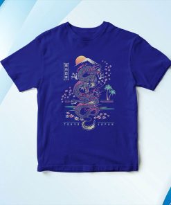 t shirt royal japanese tokyo dragon asian inspired neon retro 80E28099s style c6CbE