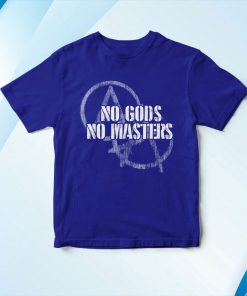 t shirt royal no gods no masters anarchist atheist snz2n