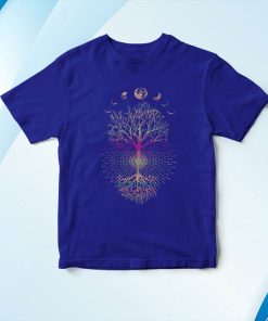 t shirt royal phases of the moon retro 60s 70s vibe tree of life qh4lJ