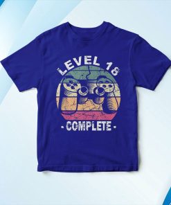 t shirt royal regalo de cumpleaC3B1os nC3BAmero birthday level 18 complete camiseta LkY9S