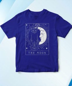 t shirt royal tarot card crescent moon and cat graphic Hubtx