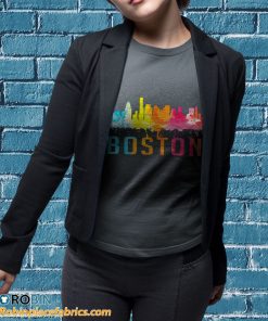 t shirt sport grey boston massachusetts retro watercolor skyline souvenir 8WKAm