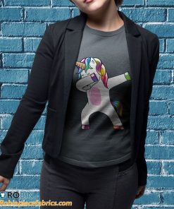 t shirt sport grey dabbing unicorn OQLEA