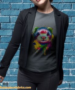 t shirt sport grey ferret artwork face hand painting splash art pet polecat dwu3j