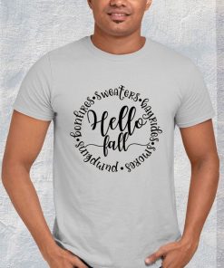 t shirt sport grey hello fall v3saR