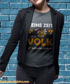 t shirt sport grey keine zeit mein volk braucht mich biene azAwc