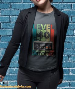 t shirt sport grey level 40 unlocked shirt video gamer 40th birthday xpsnY