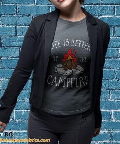 t shirt sport grey life is better by the campfire scouts camping campfire LccBc