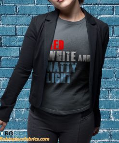 t shirt sport grey red white 26 natty light isHiV