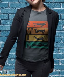 t shirt sport grey retro vintage swimming rVYGU