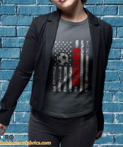 t shirt sport grey us american flag soccer patriotic soccer ZZHEO