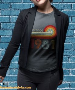 t shirt sport grey vintage 1981 shirt for men women 41 year old 41st birthday sULiM