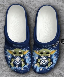Tampa Bay Rays Baby Yoda Crocs Clog Shoes Tampa Bay Rays Baby Yoda Crocs Clog Shoes