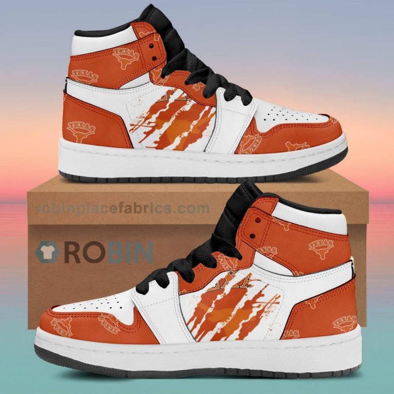 Texas Longhorns Air Sneakers 1 – Scrath Style NCAA AJ1 Sneakers