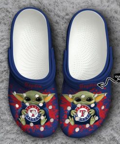 Texas Rangers Baby Yoda Crocs Clog Shoes