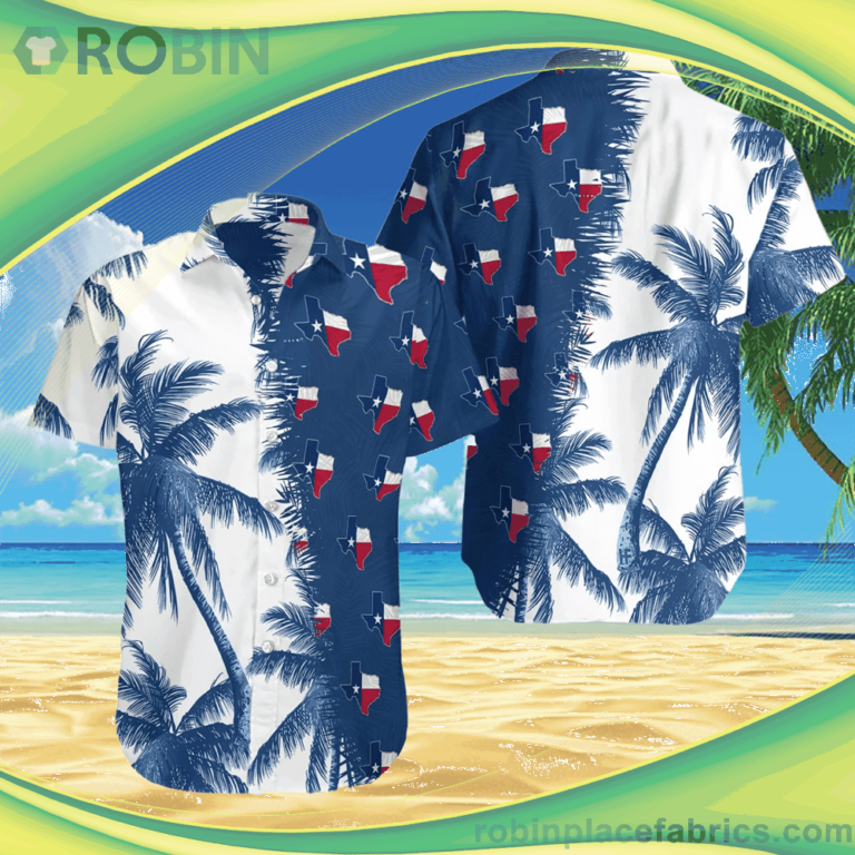 Texas Short Sleeve Button Down Hawaiian Shirt