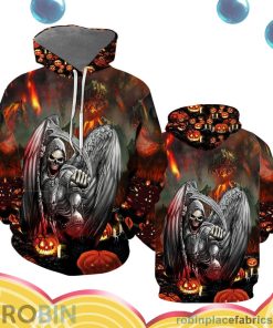 the grim reaper watcher of time halloween all over print aop shirt hoodie 1WDn1