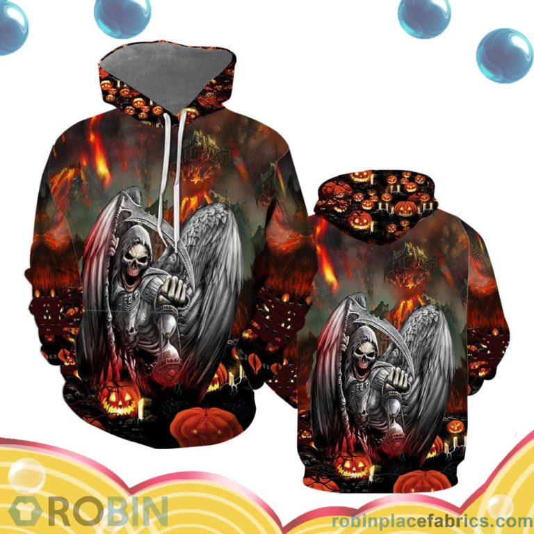 The Grim Reaper Watcher Of Time Halloween All Over Print – AOP Shirt