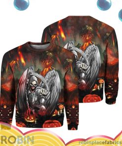 The Grim Reaper Watcher Of Time Halloween All Over Print – AOP Shirt